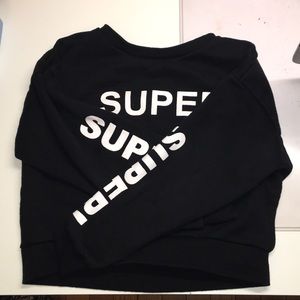 black “super” sweater